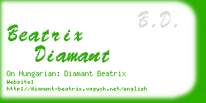 beatrix diamant business card